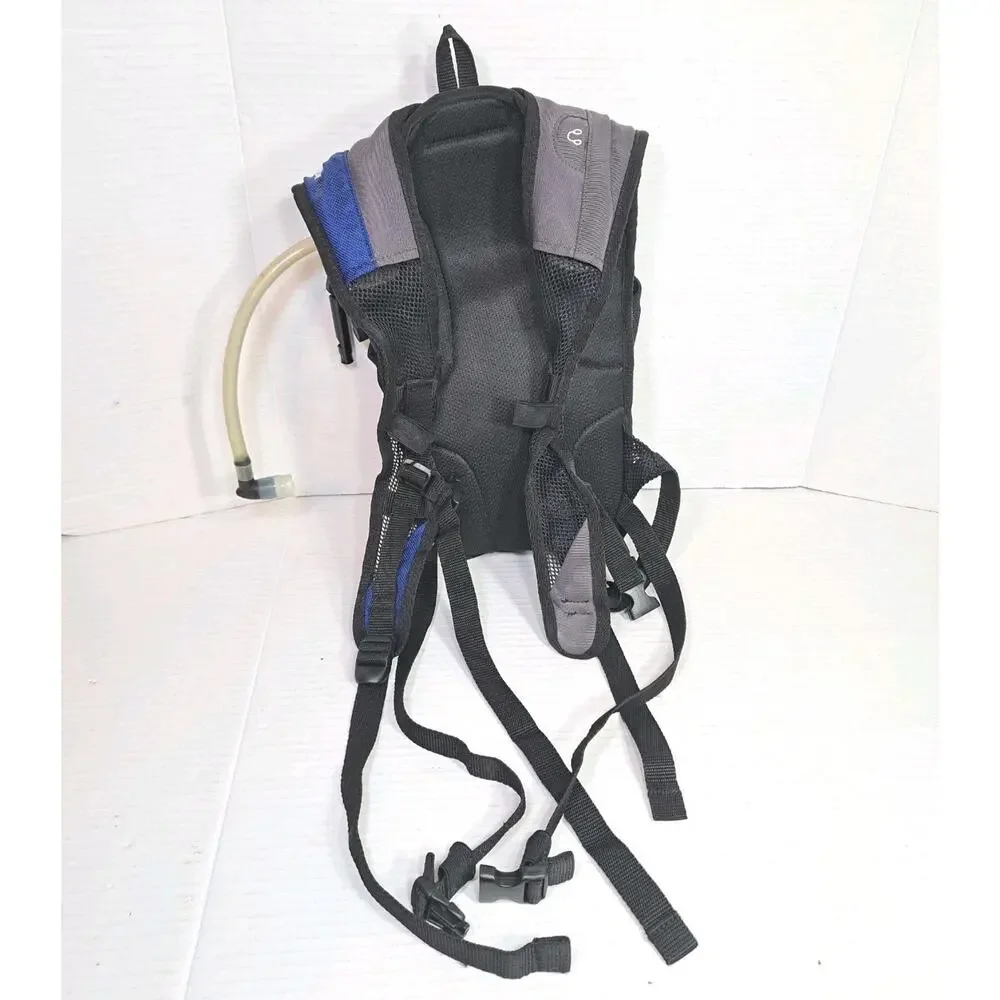 JanSport Helium Hydration Backpack Black Blue 72oz Bladder Hiking Trail Pack